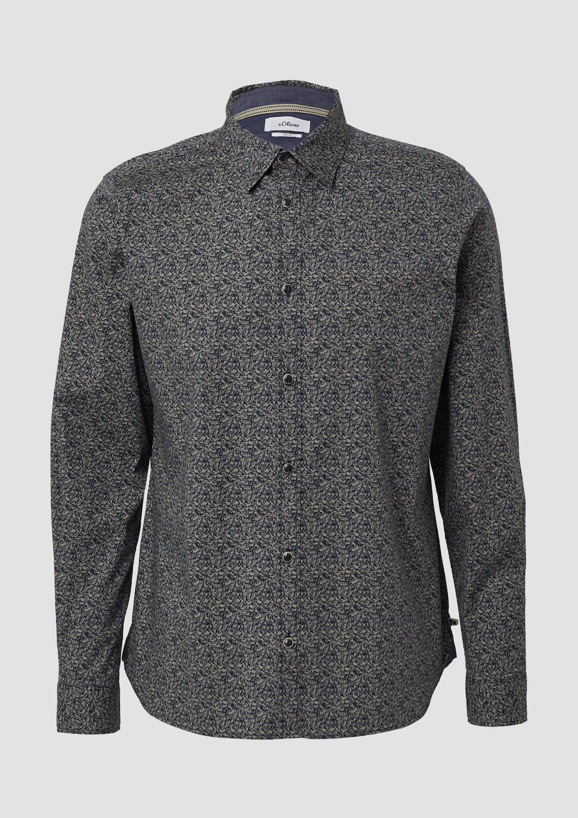 s.Oliver - Slim Fit: Baumwollhemd mit All-over-Print, Herren, Grün s.Oliver - Slim Fit: Baumwollhemd mit All-over-Print, Herren, Grün von s.Oliver