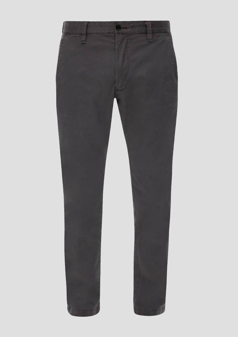 s.Oliver - Austin: Slim Fit-Chino aus Baumwolltwill, Herren, grau von s.Oliver