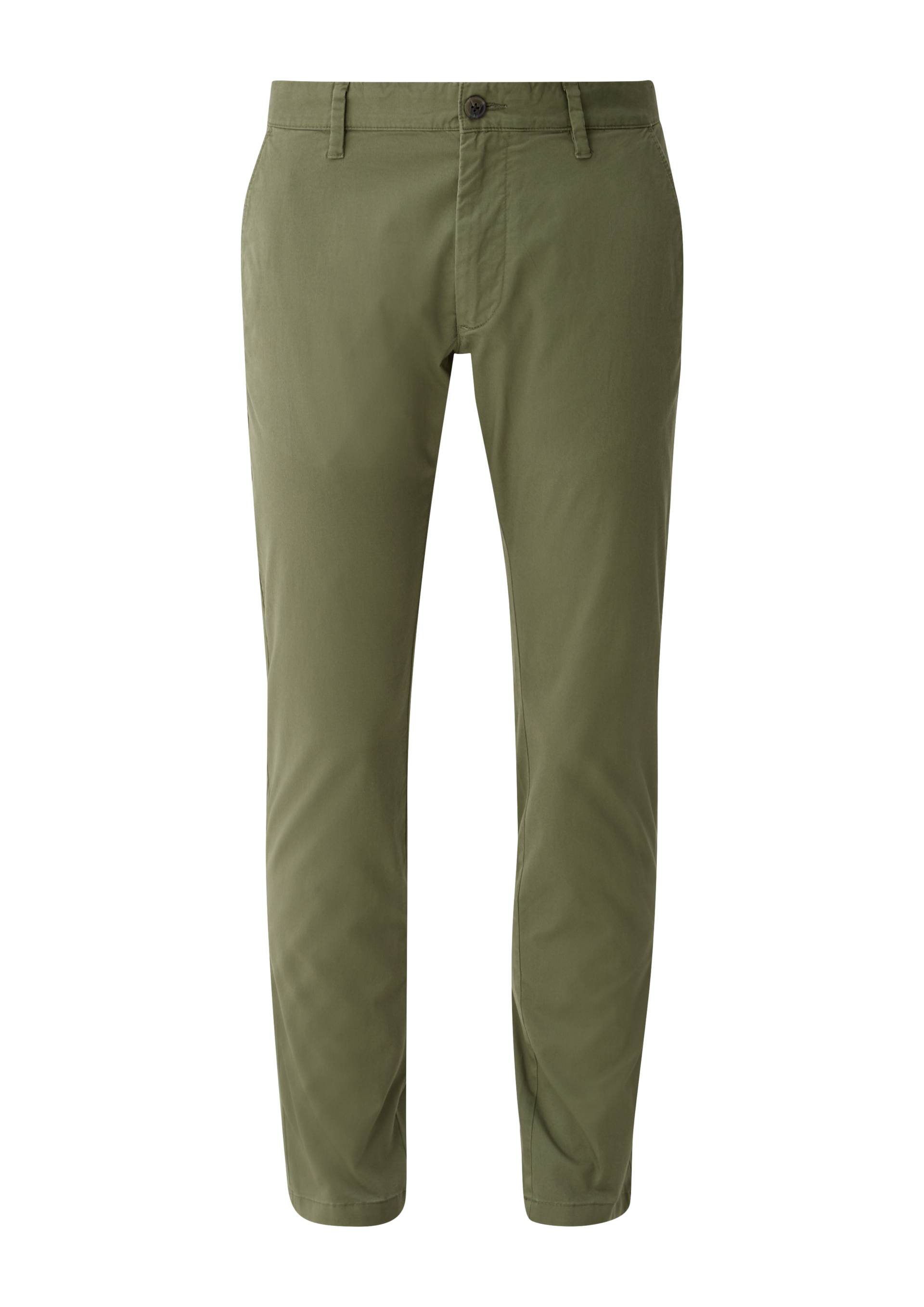 s.Oliver - Slim Fit: Chino aus Baumwolltwill, Herren, Grün von s.Oliver