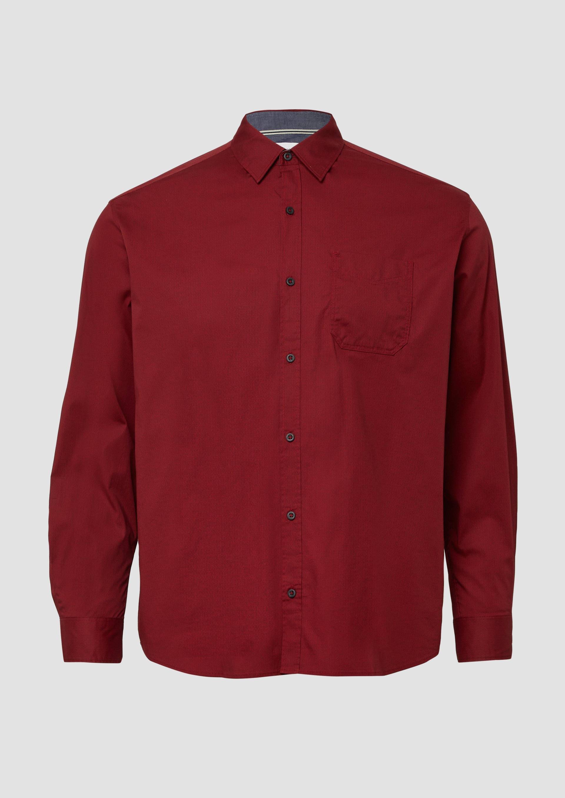 s.Oliver - Regular Fit: Gemustertes Hemd mit Kentkragen, Herren, rot von s.Oliver
