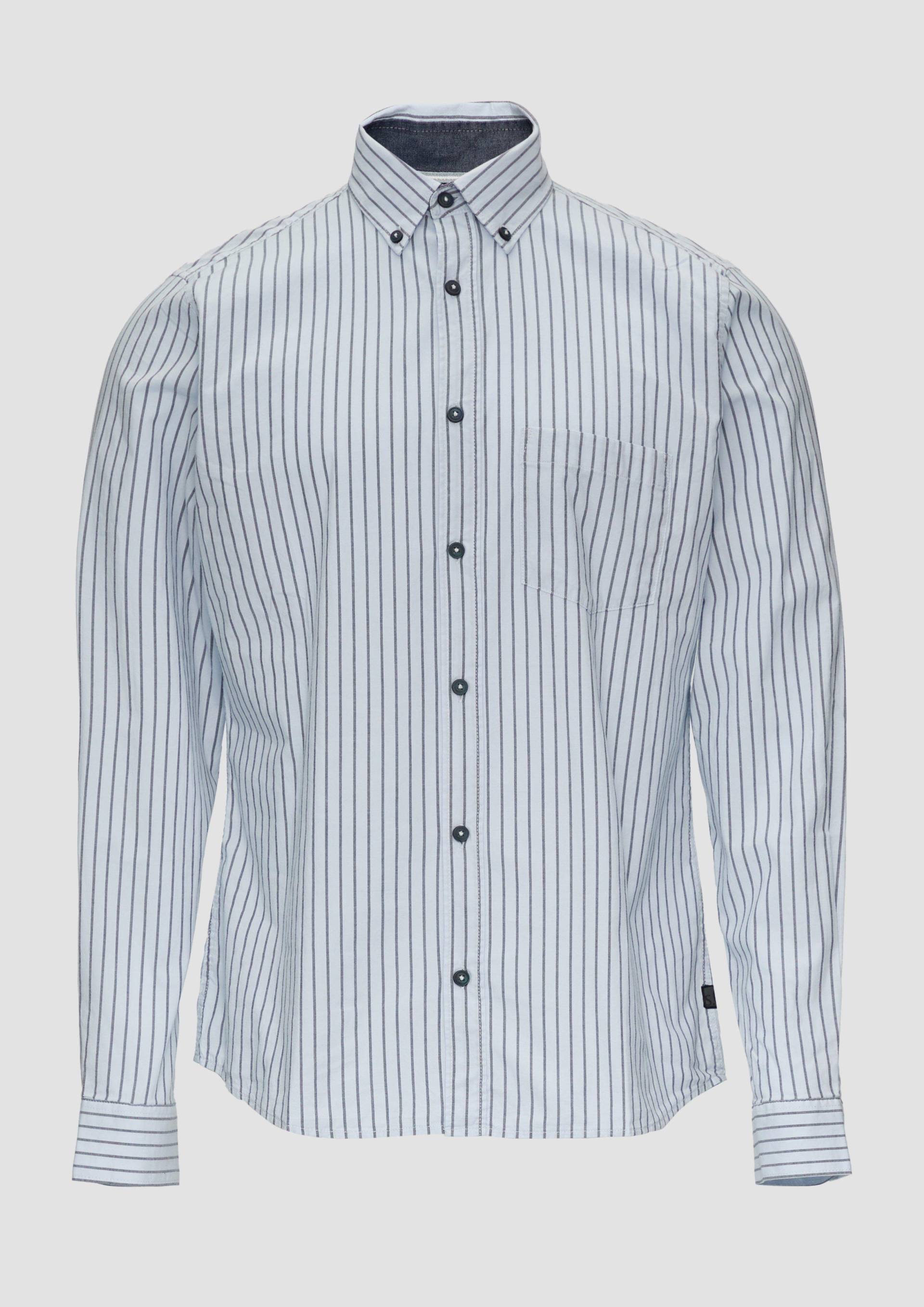 s.Oliver - Slim Fit: Hemd aus Baumwollstretch, Herren, blau von s.Oliver