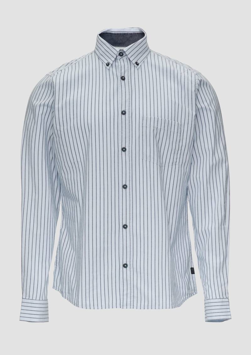 s.Oliver - Slim Fit: Hemd aus Baumwollstretch, Herren, blau von s.Oliver