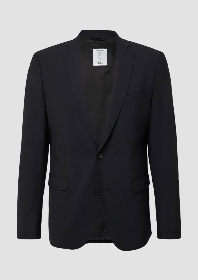 s.Oliver - Slim Fit: Sakko mit Hyperstretch, Herren, schwarz von s.Oliver