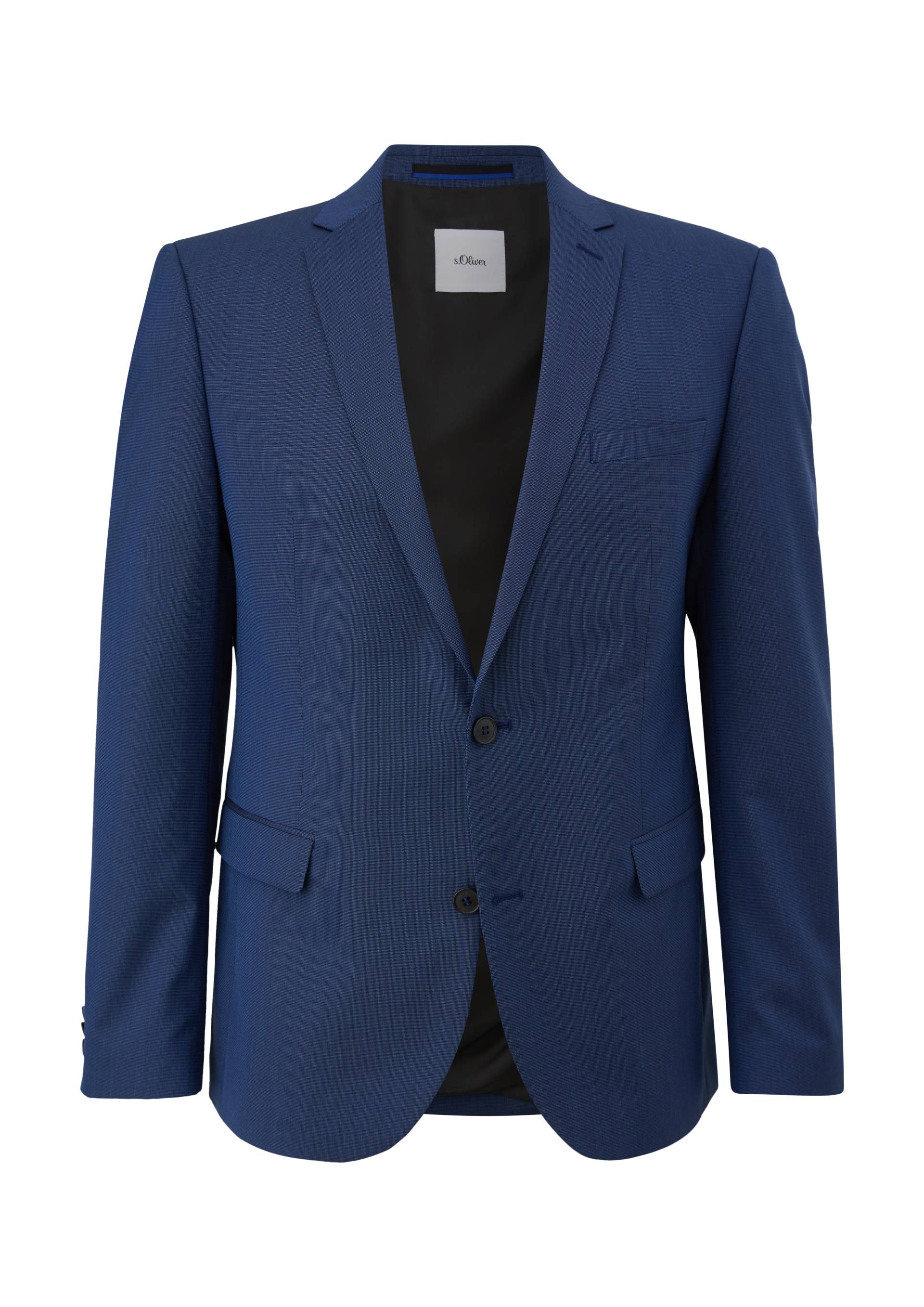 s.Oliver - Slim Fit: Stretch-Sakko, Herren, blau von s.Oliver