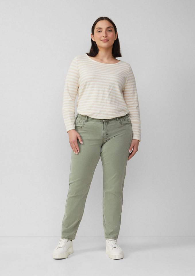 s.Oliver Slim-fit-Jeans Hose Gewaschene Hose im Slim Fit aus Baumwollsatin von s.Oliver