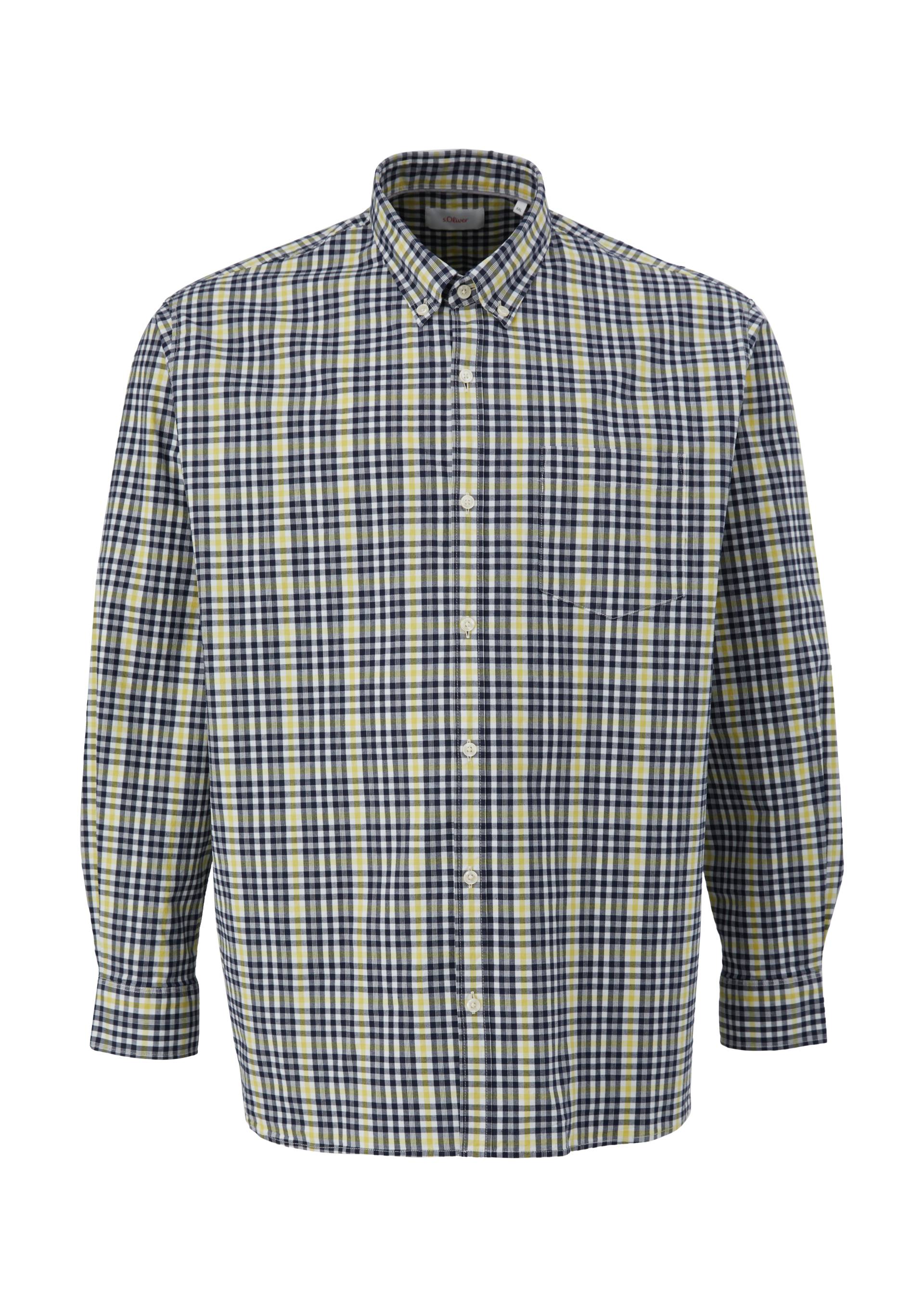 s.Oliver - Slim: Hemd mit Button Down-Kragen, Herren, blau von s.Oliver