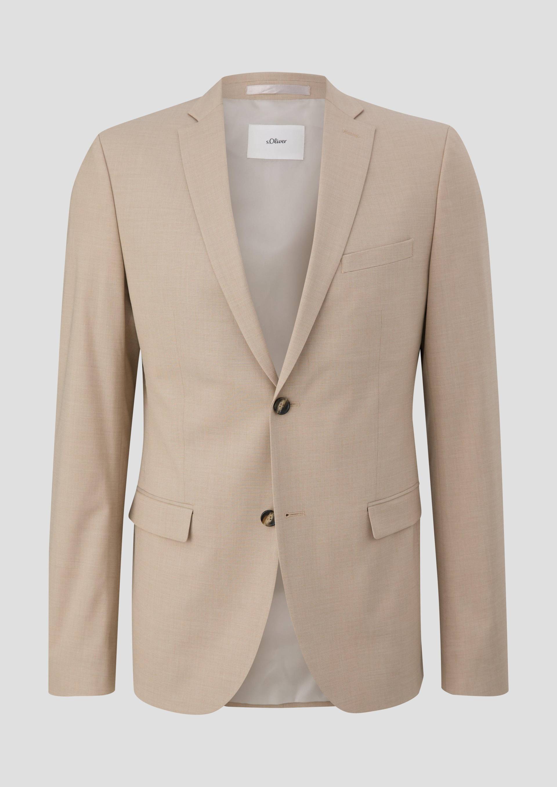 s.Oliver - s.O PURE: Anzugsakko mit feiner Webstruktur, Herren, Beige s.Oliver - s.O PURE: Anzugsakko mit feiner Webstruktur, Herren, Beige von s.Oliver