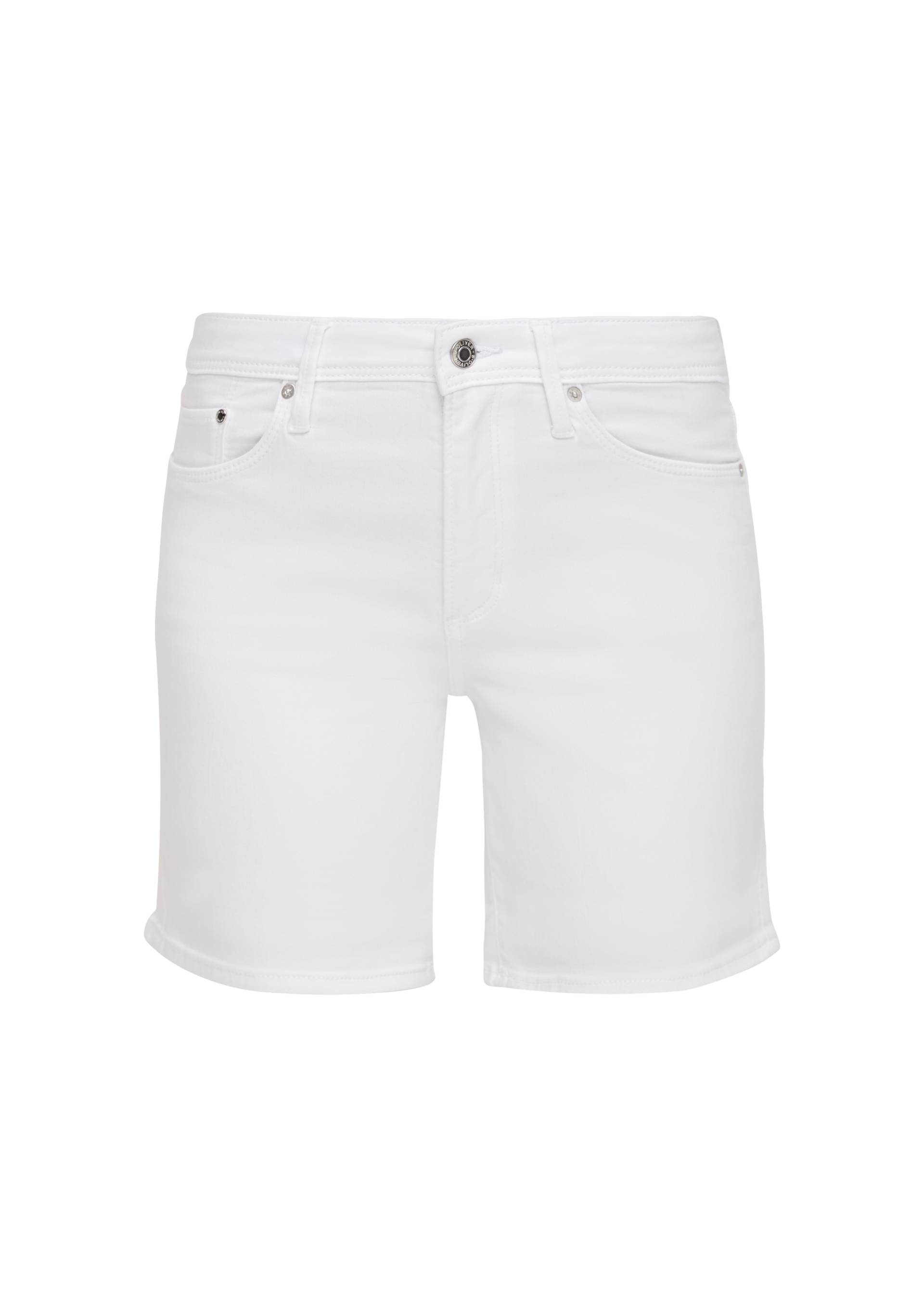 s.Oliver - Jeans-Shorts Betsy / Slim Fit / Mid Rise / Slim Leg, Damen, weiß von s.Oliver