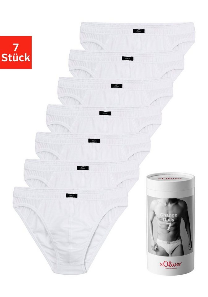 s.Oliver Slip Herren Unterhose (Dose, 7-St) Wochenration in einer Dose von s.Oliver