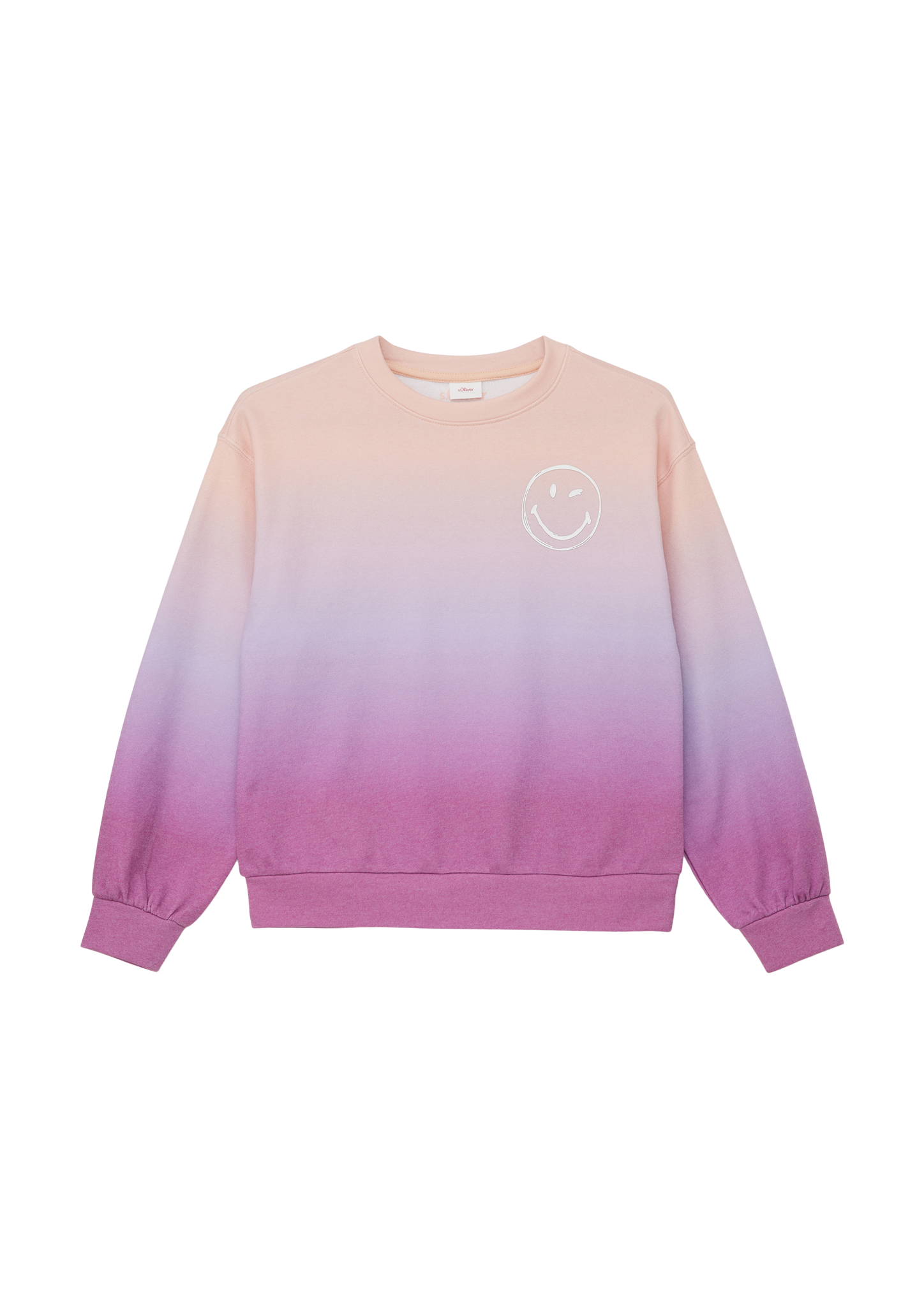 s.Oliver - Smiley®-Sweatshirt aus Baumwollmix, Mädchen, lila|mehrfarbig von s.Oliver