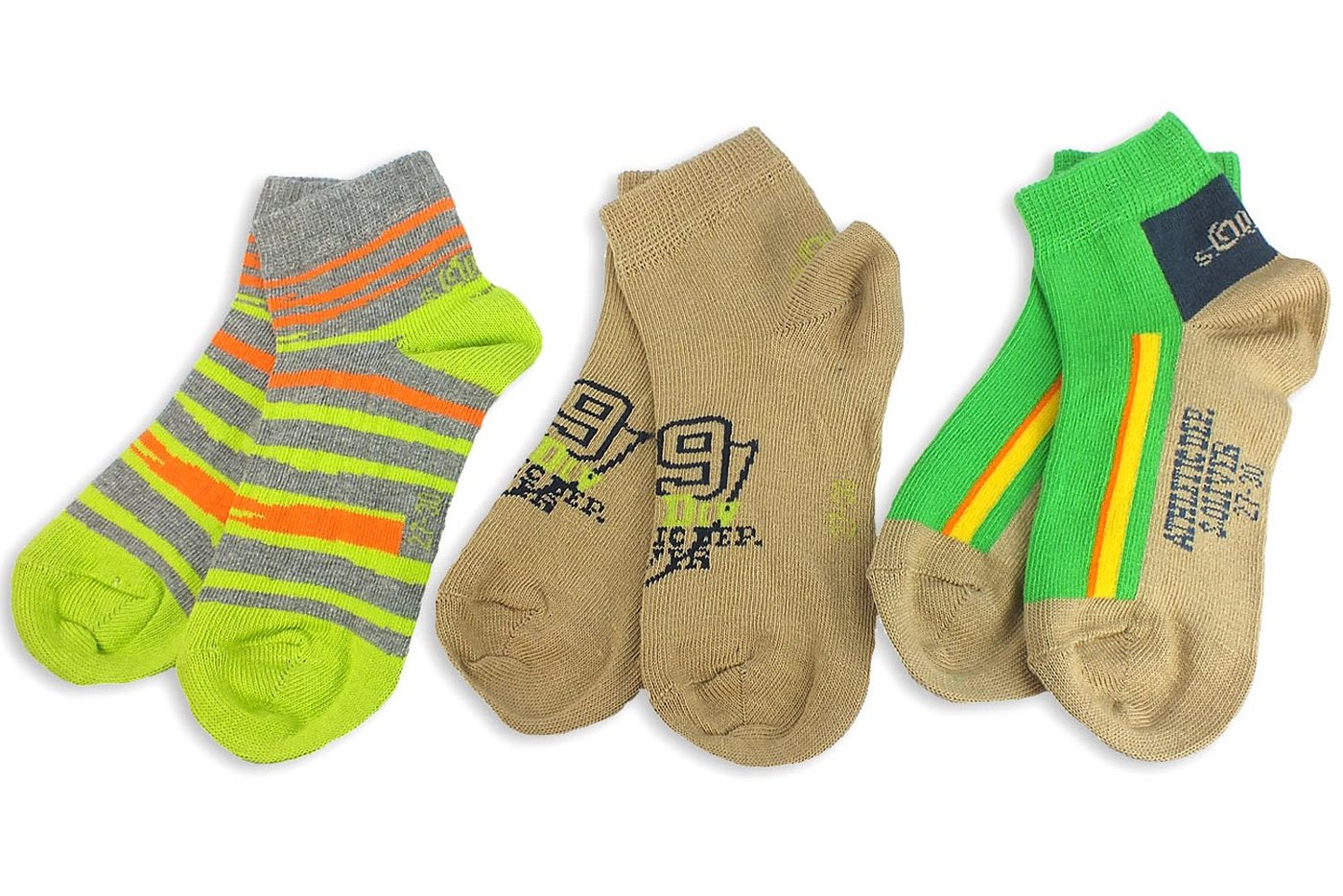 s.Oliver Sneakersocken S21114 (Set, 3-Paar, 3 Paar) Kinder Sneaker-Socken, Jungen & Mädchen Quarter-Sneakersocken von s.Oliver