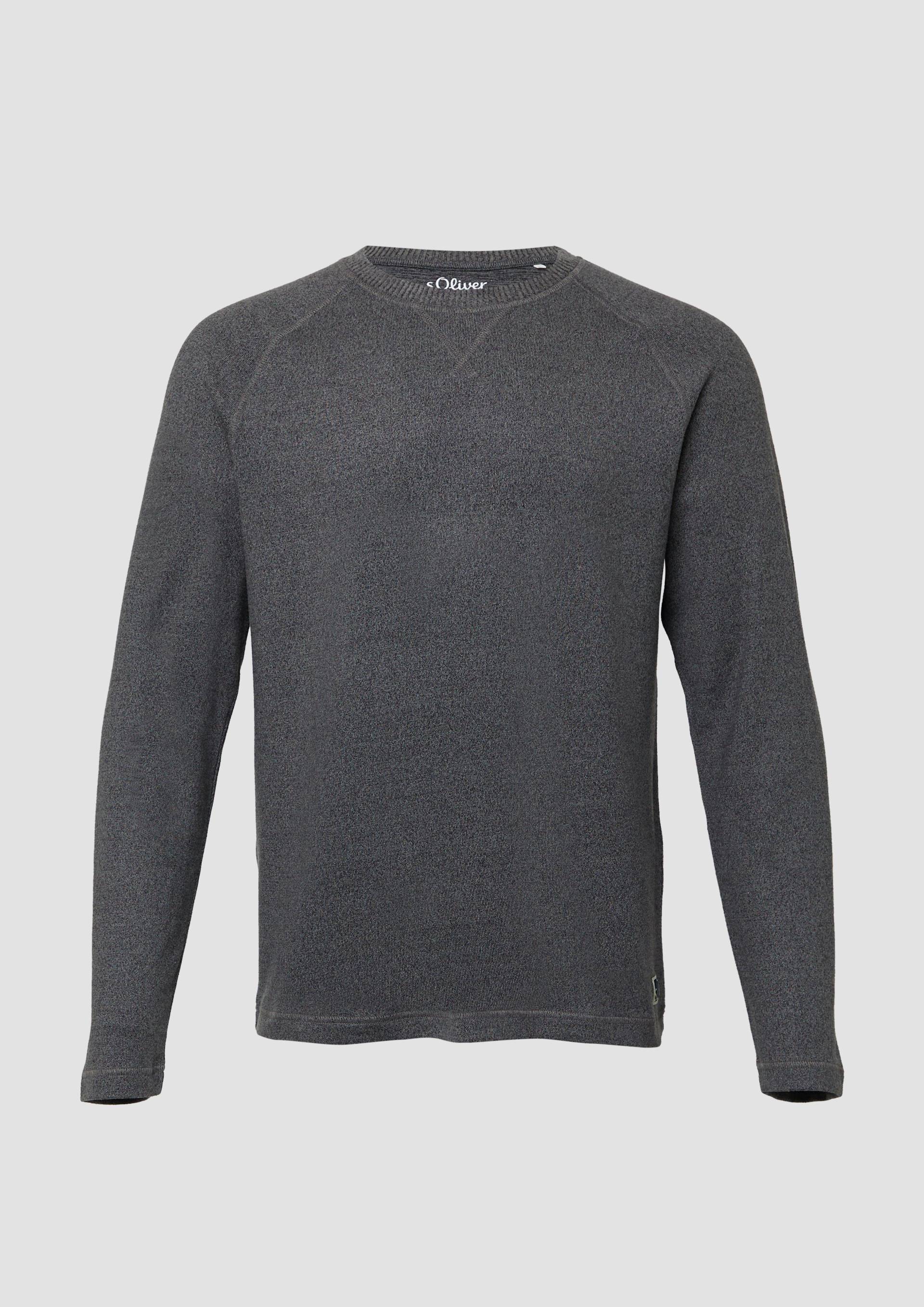 s.Oliver - Softes Longsleeve in Melange-Optik, Herren, grau von s.Oliver