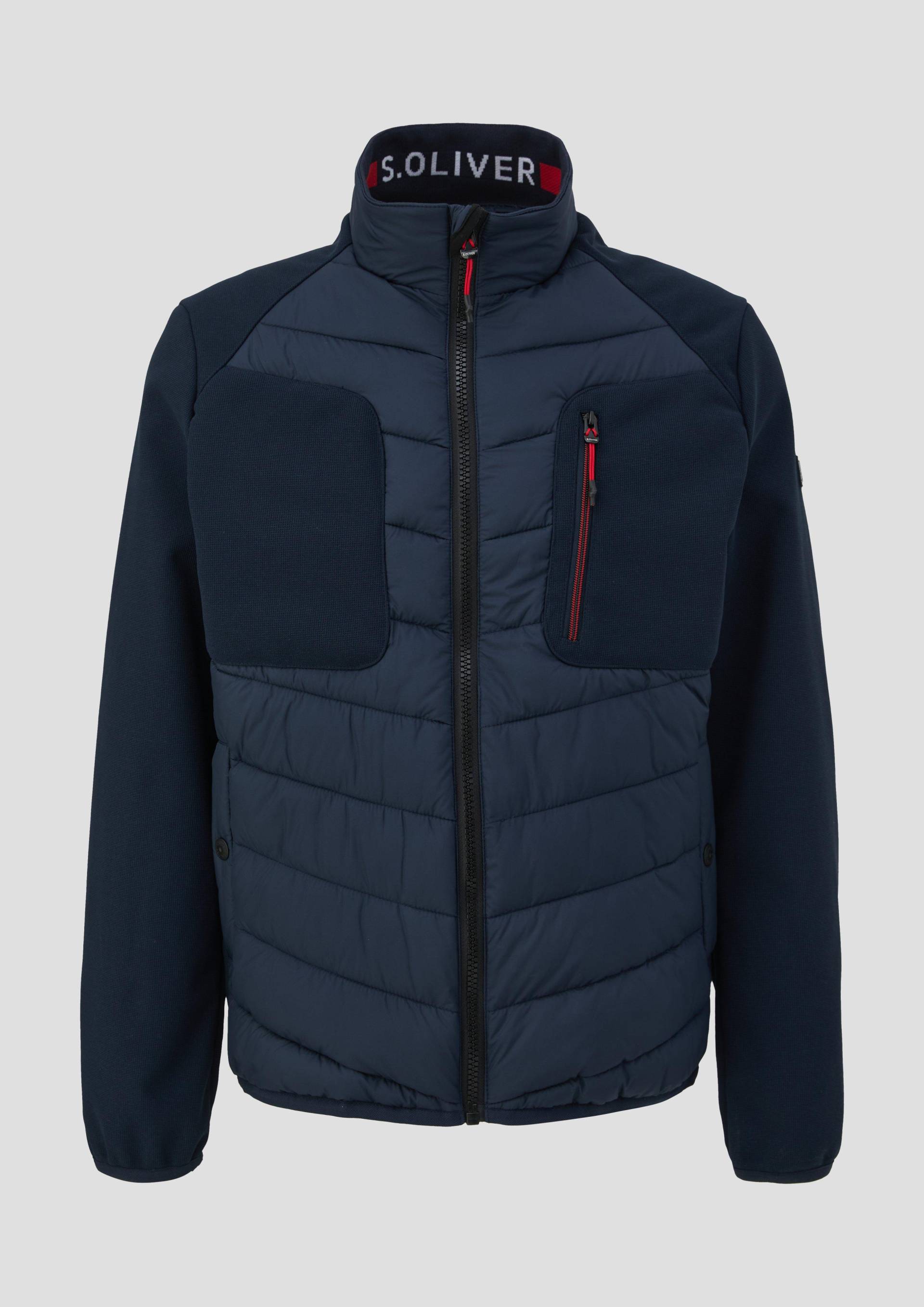 s.Oliver - Softshelljacke mit Kontrastdetails, Herren, blau von s.Oliver