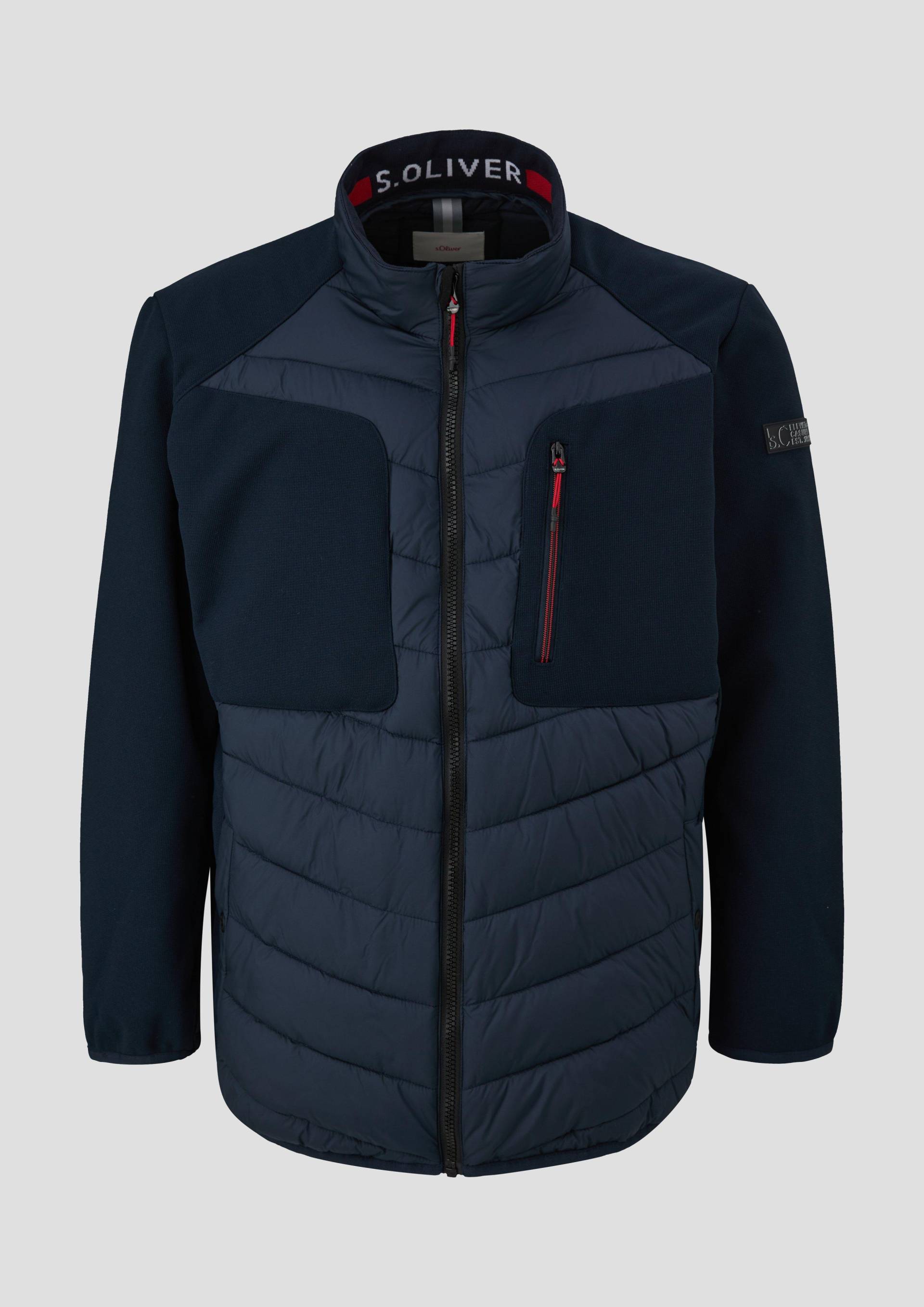 s.Oliver - Softshelljacke mit Kontrastdetails, Herren, blau von s.Oliver