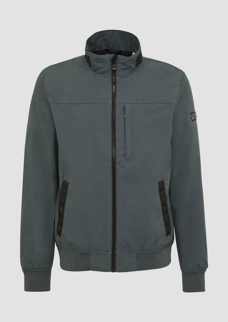 s.Oliver - Sportive Softshelljacke mit Logo-Tape, Herren, grau von s.Oliver