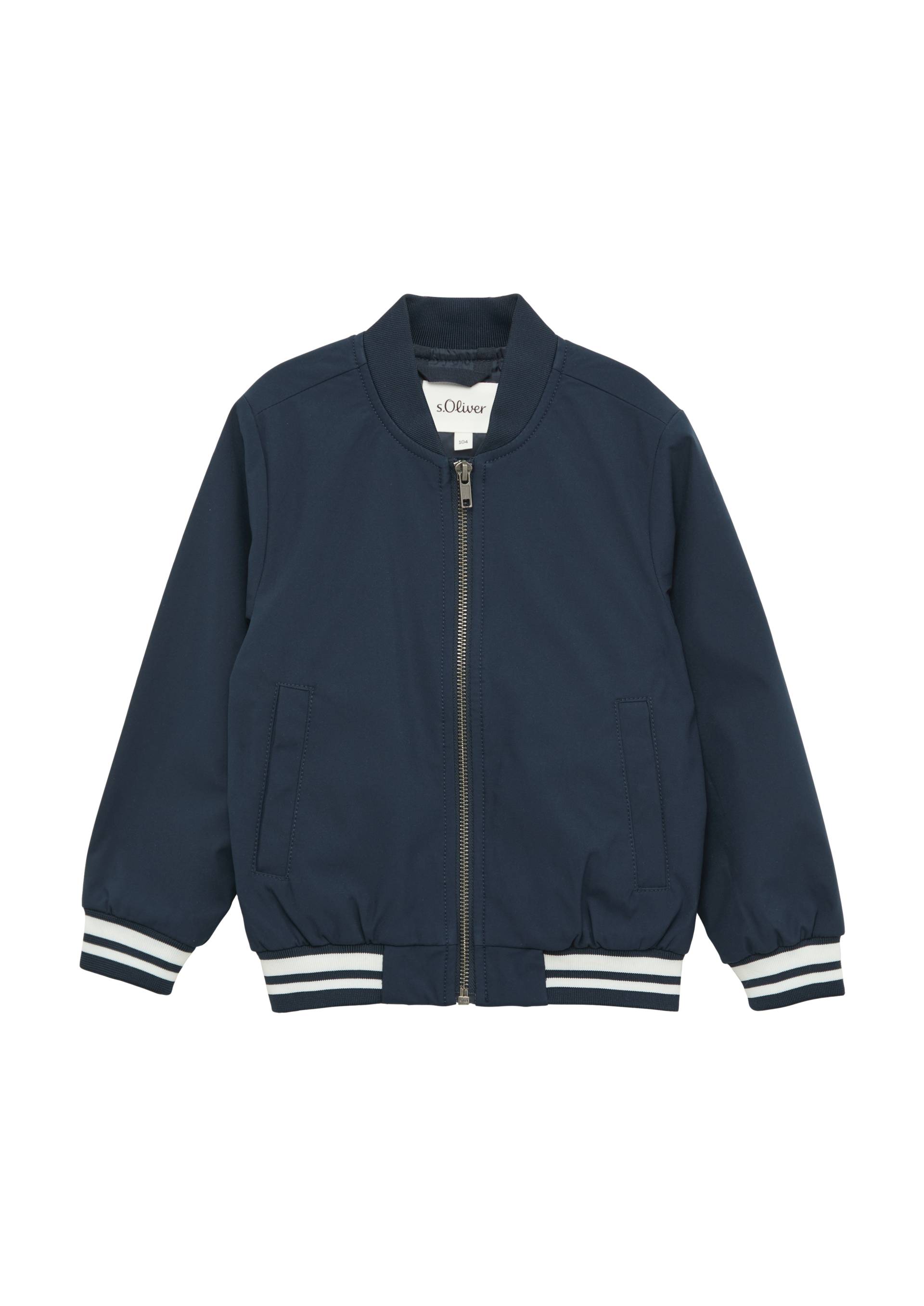s.Oliver - Sportiver Blouson mit Streifen-Details, Kinder, blau von s.Oliver