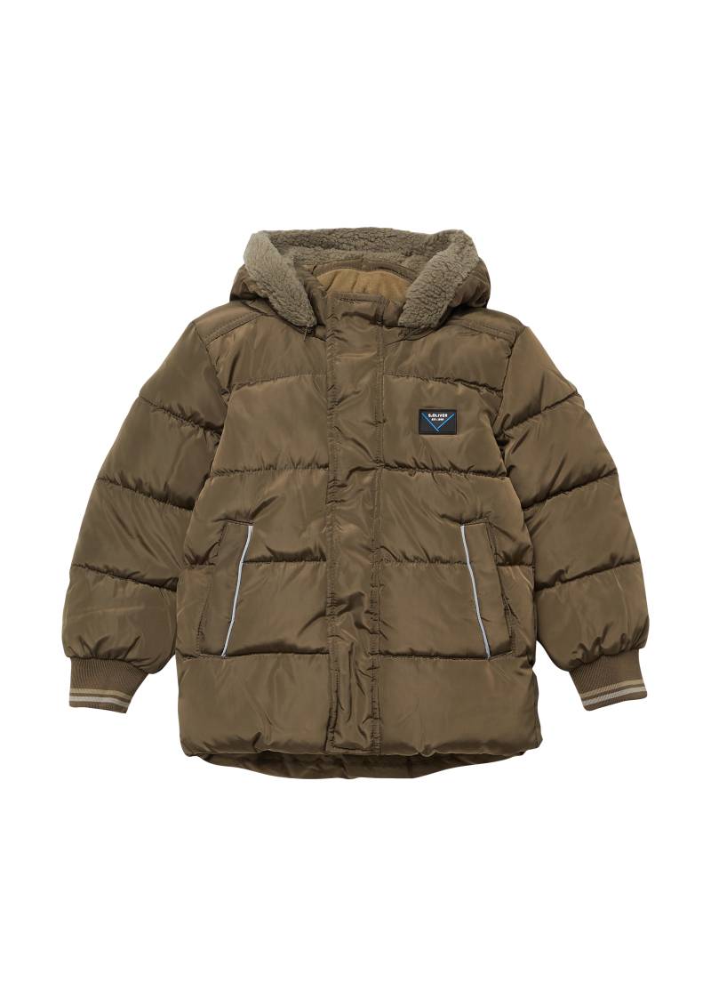 s.Oliver - Stepp-Jacke mit Fleece-Futter und Kapuze, Kinder, braun von s.Oliver