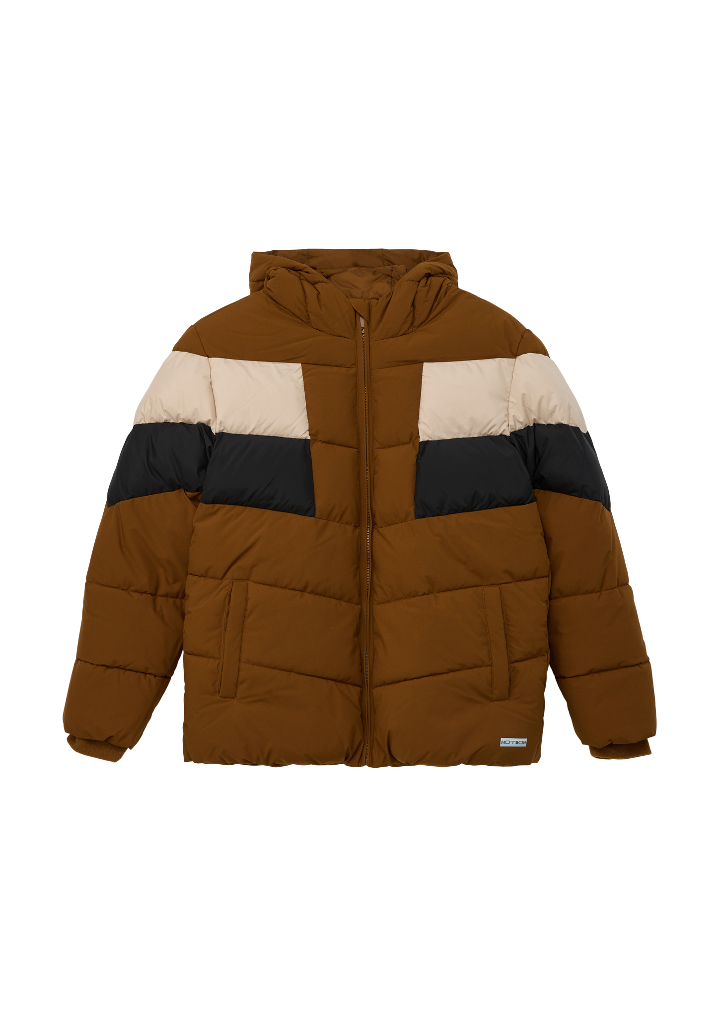 s.Oliver - Steppjacke in Colour-Blocking-Optik, Jungen, braun von s.Oliver