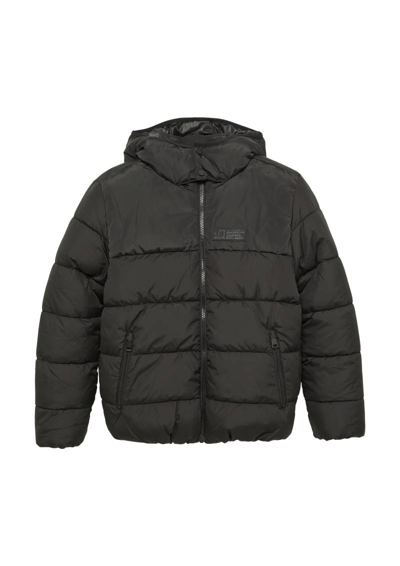 s.Oliver - Steppjacke mit Kontrast-Details und Fleecefutter, Jungen, schwarz von s.Oliver