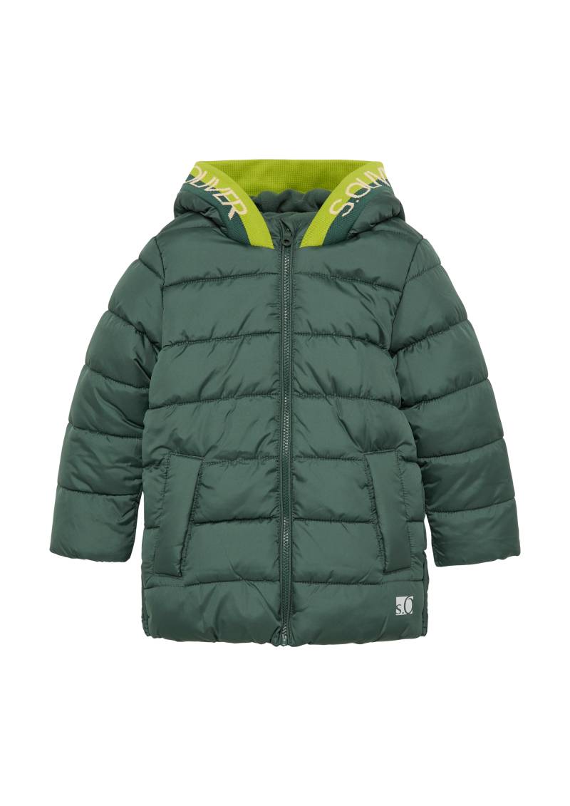 s.Oliver - Steppjacke mit Kontraststreifen und Fleecefutter, Kinder, Blau von s.Oliver