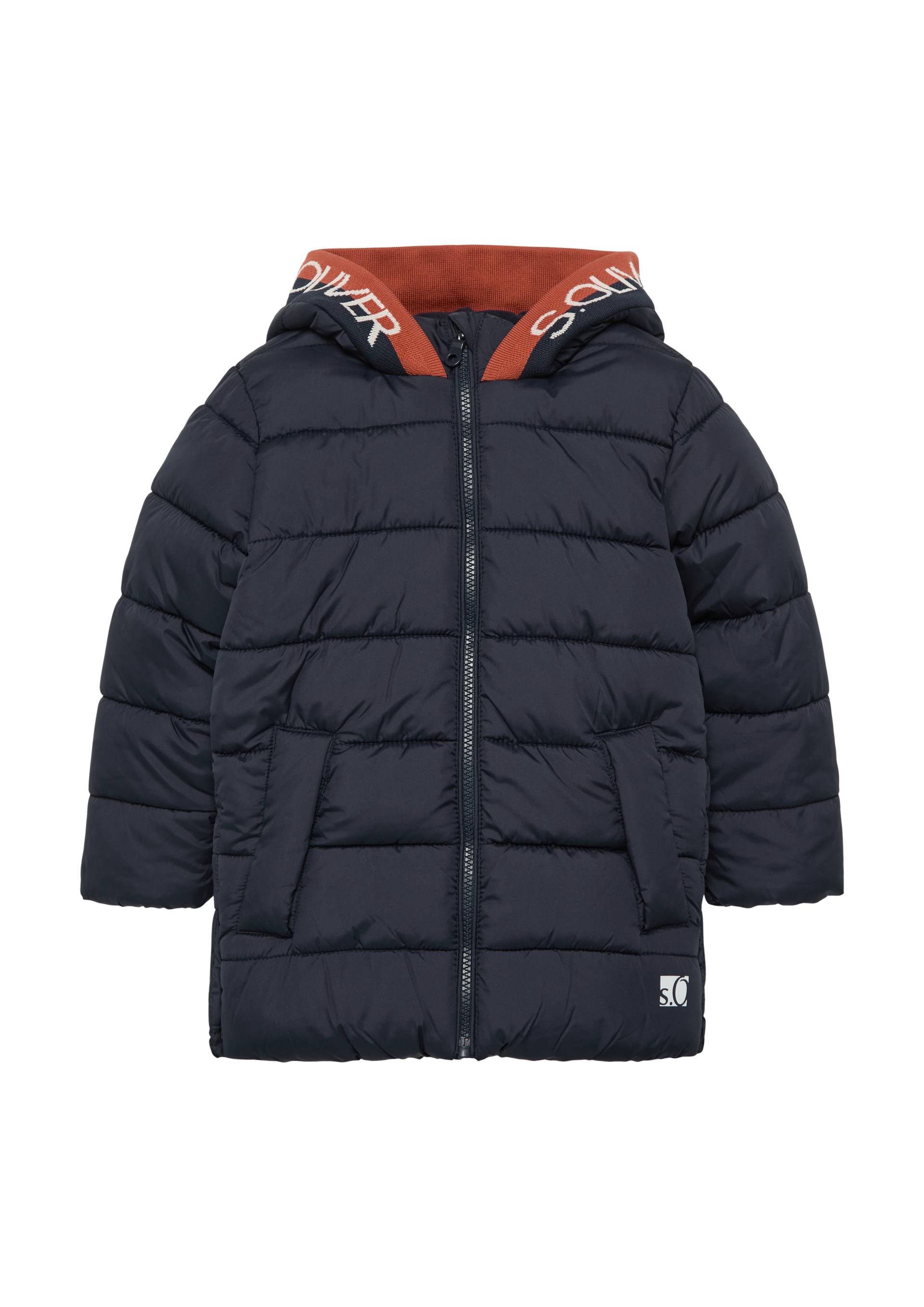 s.Oliver - Steppjacke mit Kontraststreifen und Fleecefutter, Kinder, blau von s.Oliver