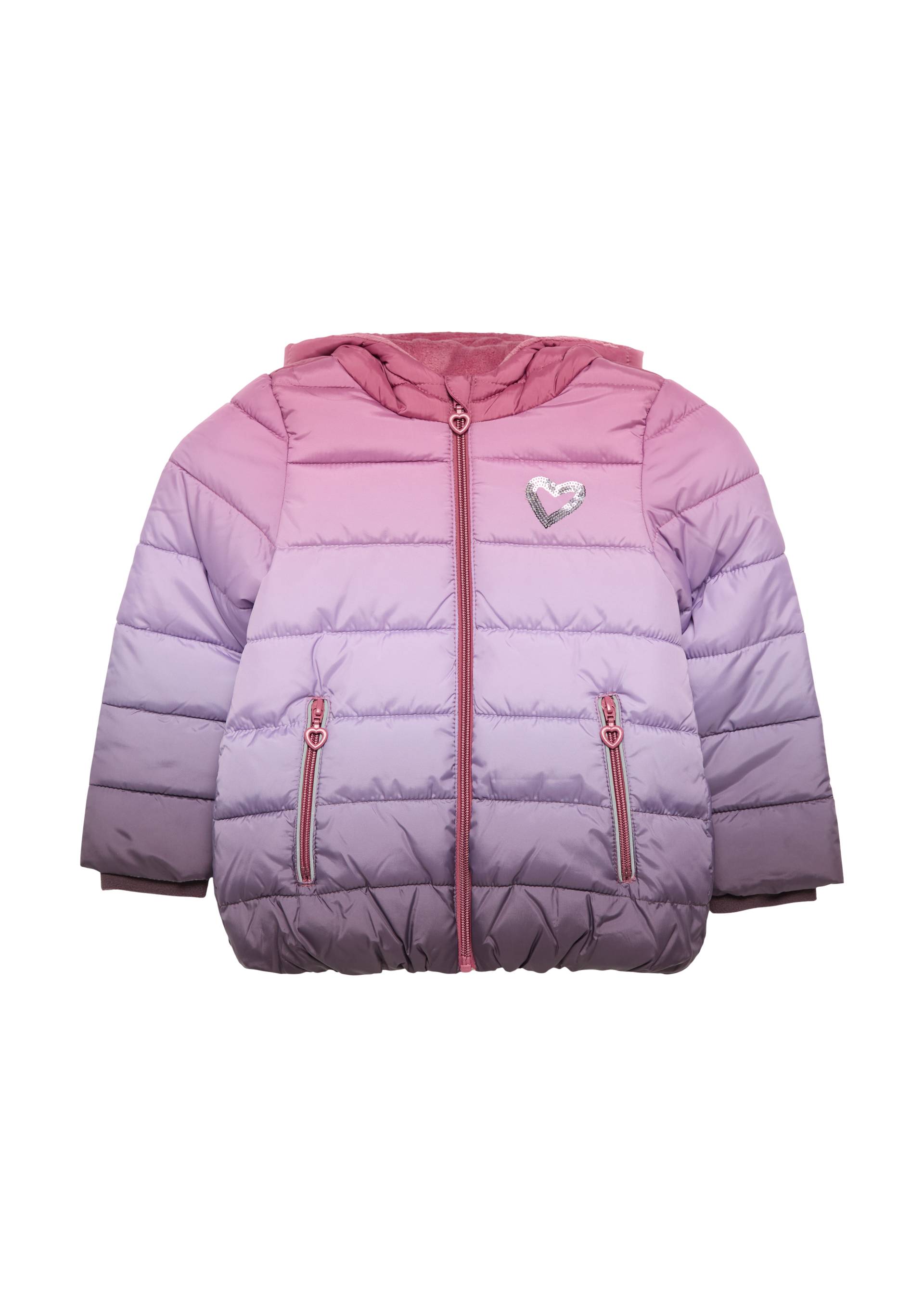 s.Oliver - Steppjacke mit Pailletten-Applikation und Fleecefutter, Kinder, mehrfarbig|pink von s.Oliver