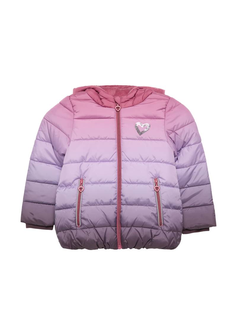 s.Oliver - Steppjacke mit Pailletten-Applikation und Fleecefutter, Kinder, mehrfarbig|pink von s.Oliver
