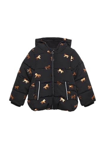 s.Oliver Steppjacke mit schimmerndem Print und Fleecefutter schwarz 128 von s.Oliver