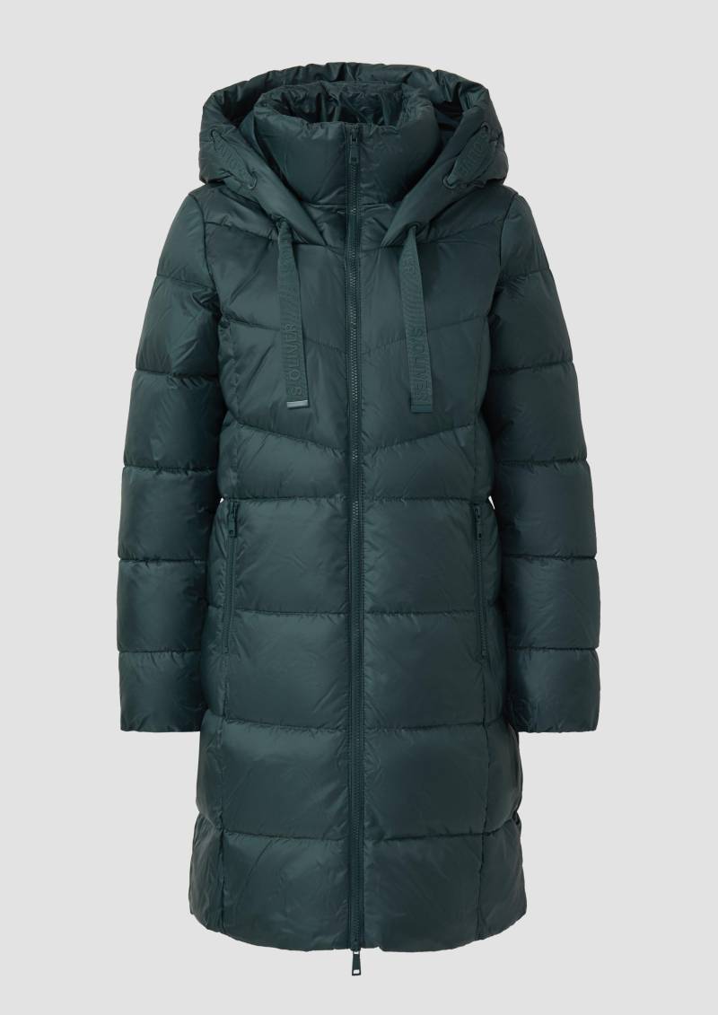 s.Oliver - Steppmantel mit Stehkragen und Kapuze, Damen, Blau von s.Oliver