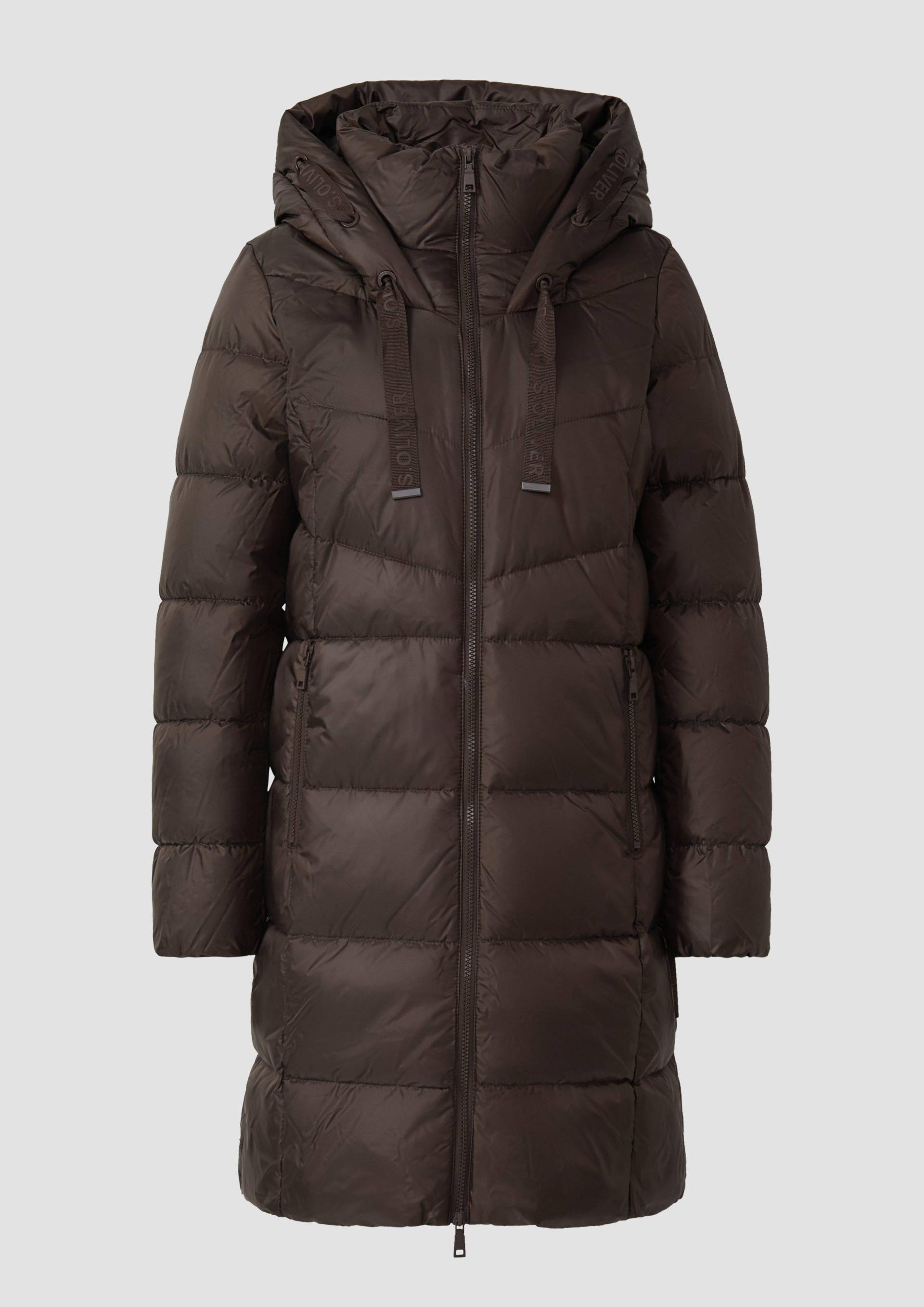 s.Oliver - Steppmantel mit Stehkragen und Kapuze, Damen, braun von s.Oliver