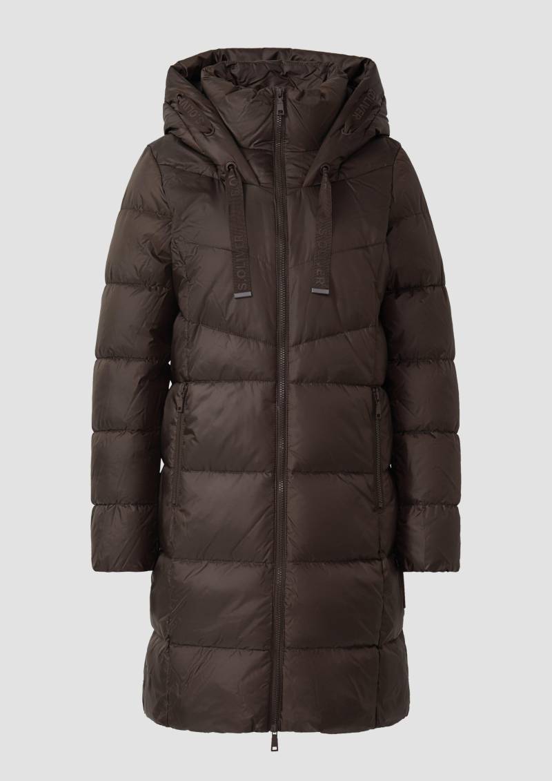 s.Oliver - Steppmantel mit Stehkragen und Kapuze, Damen, braun von s.Oliver