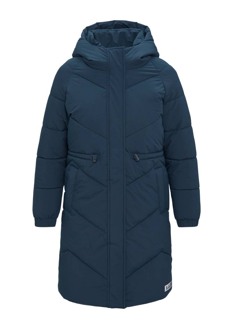 s.Oliver - Steppmantel mit samtigem Fleecefutter und 2-Wege-Reißverschluss, Mädchen, blau von s.Oliver