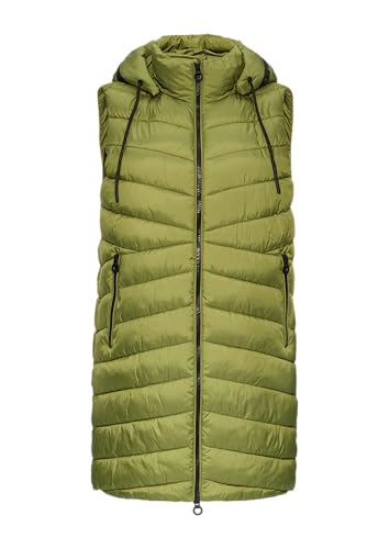 s.Oliver Leichte Steppweste mit Logo-Kapuze guacamole 36 von s.Oliver