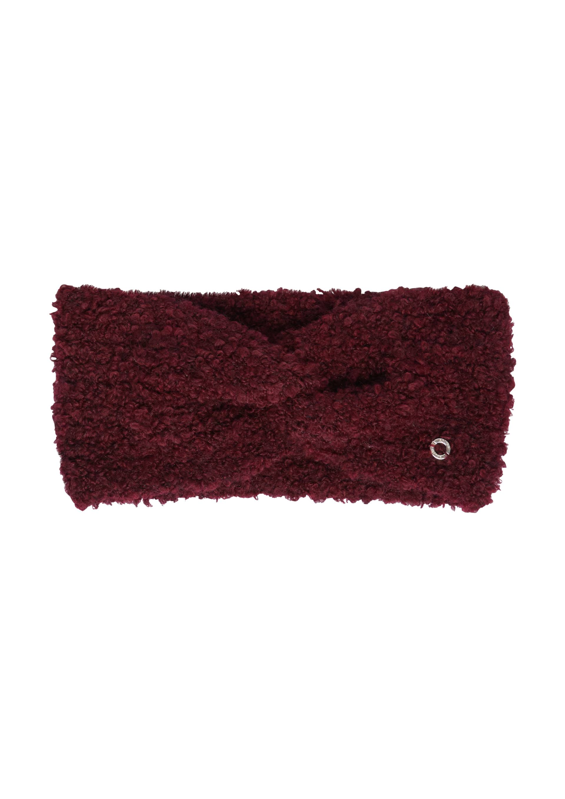 s.Oliver - Stirnband aus Bouclé-Strick mit Twist-Detail, Damen, rot von s.Oliver