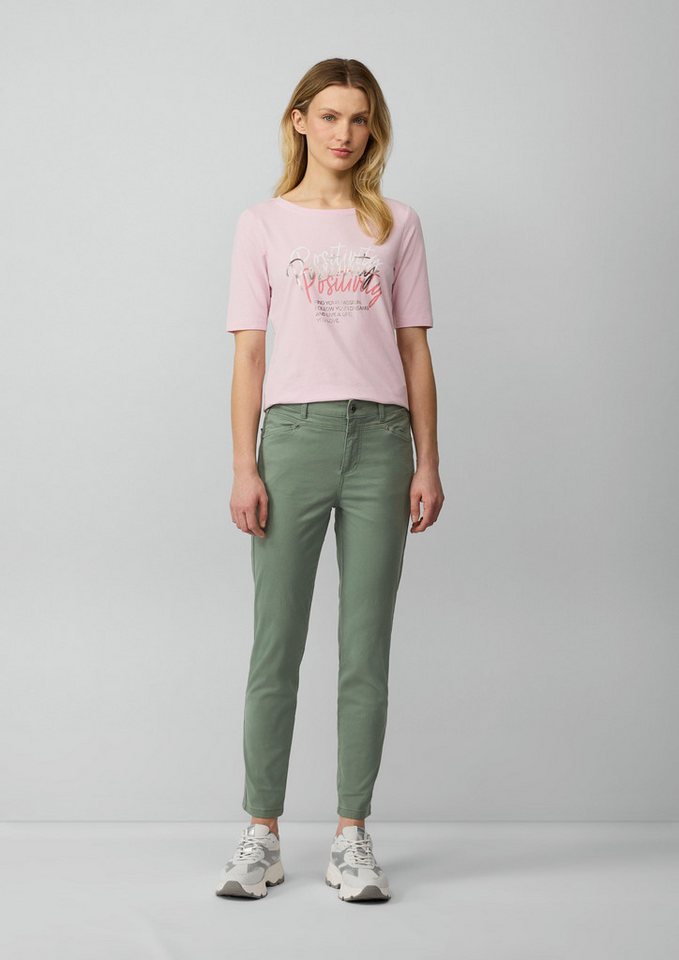 s.Oliver Stoffhose Ankle-Hose im Slim Fit aus Baumwollsatin Frontpasse von s.Oliver