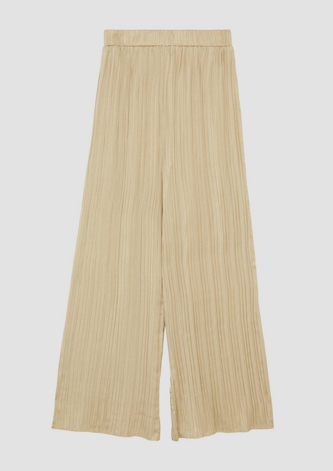 s.Oliver Stoffhose Plissierte Wide-Leg-Hose mit hohem Bund von s.Oliver