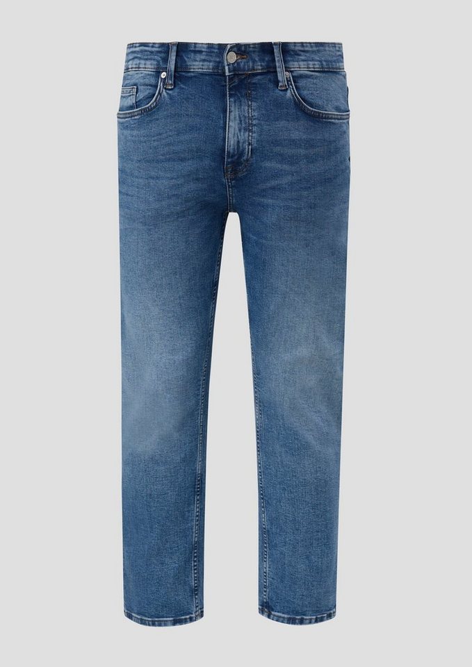 s.Oliver Stoffhose Jeans Casby / Relaxed Fit / Mid Rise / Straight Leg Waschung, Label-Patch, Kontrastnähte von s.Oliver