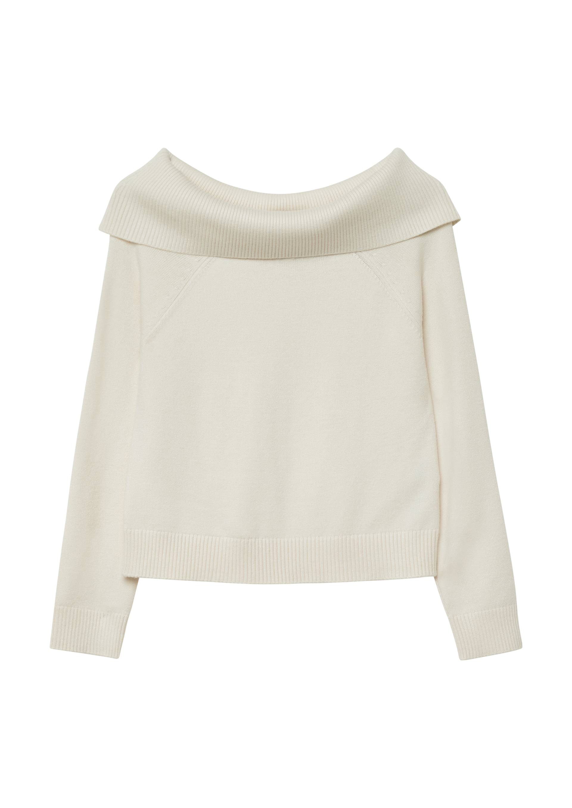 s.Oliver - Strick-Pullover mit Off-Shoulder-Ausschnitt, Mädchen, Beige von s.Oliver