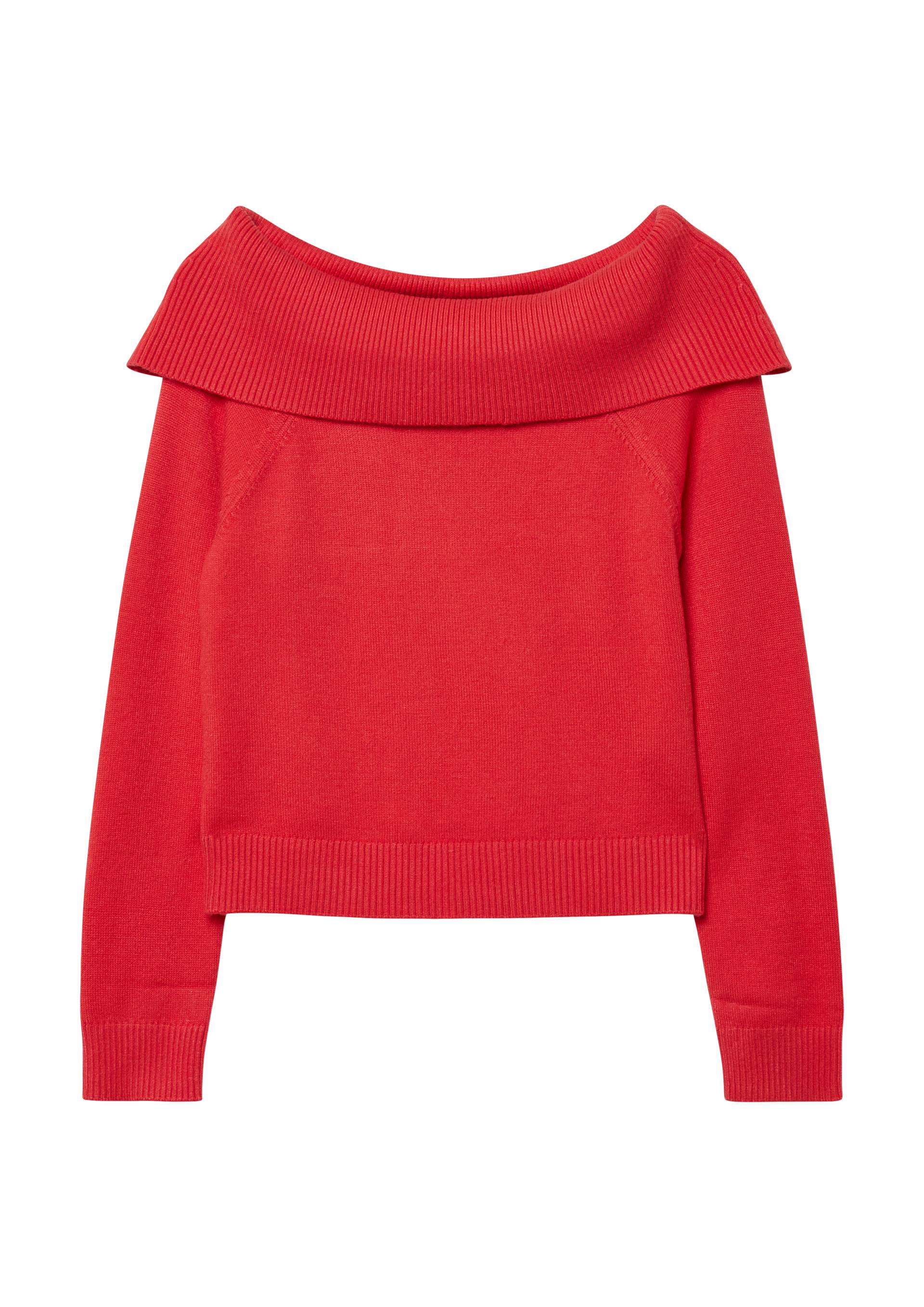 s.Oliver - Strick-Pullover mit Off-Shoulder-Ausschnitt, Mädchen, rot von s.Oliver