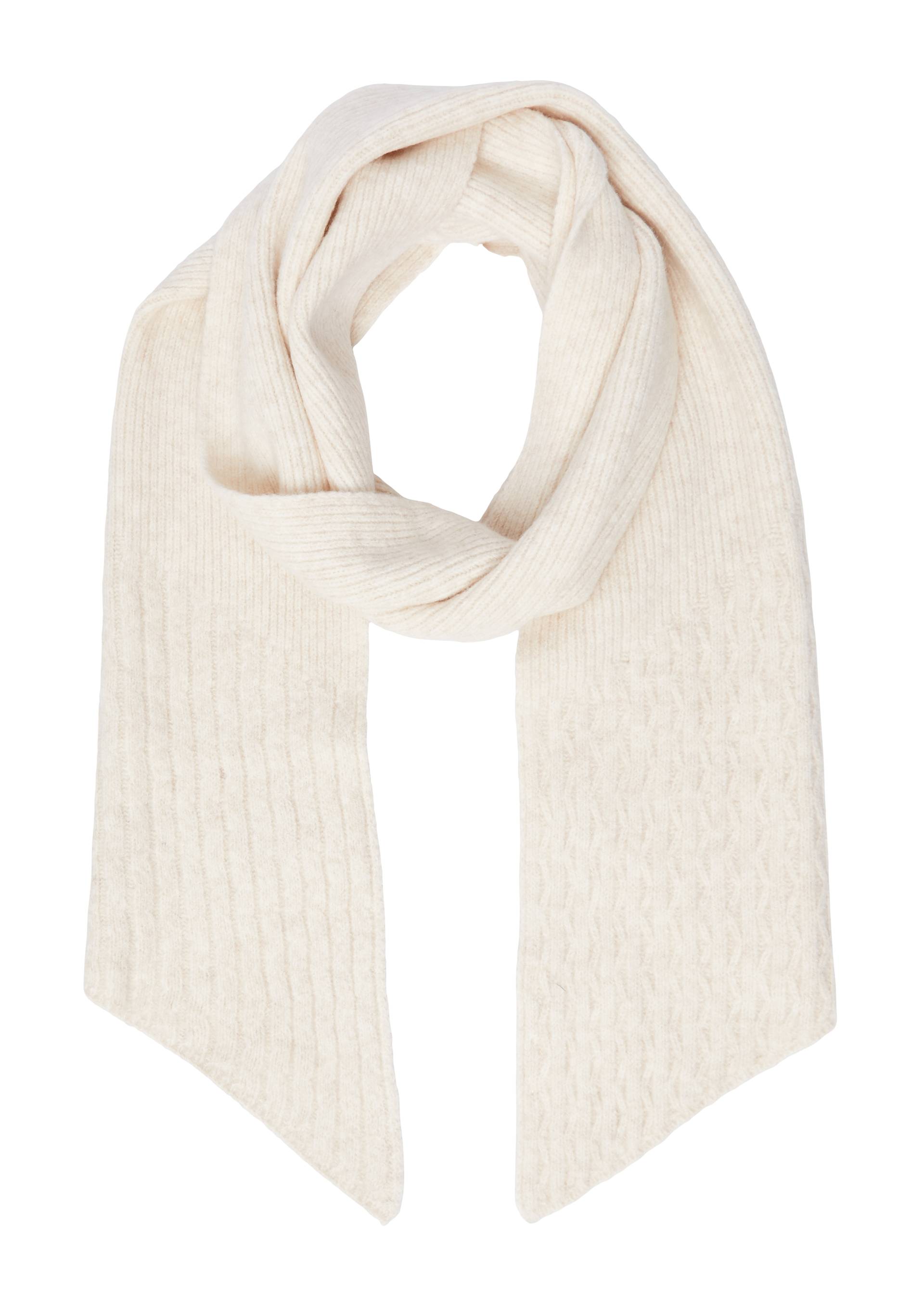 s.Oliver - Strick-Schal mit Zick-Zack-Muster, Damen, Beige von s.Oliver