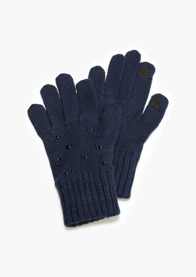 s.Oliver Strickhandschuhe Handschuhe aus Modalmix Rippbündchen von s.Oliver