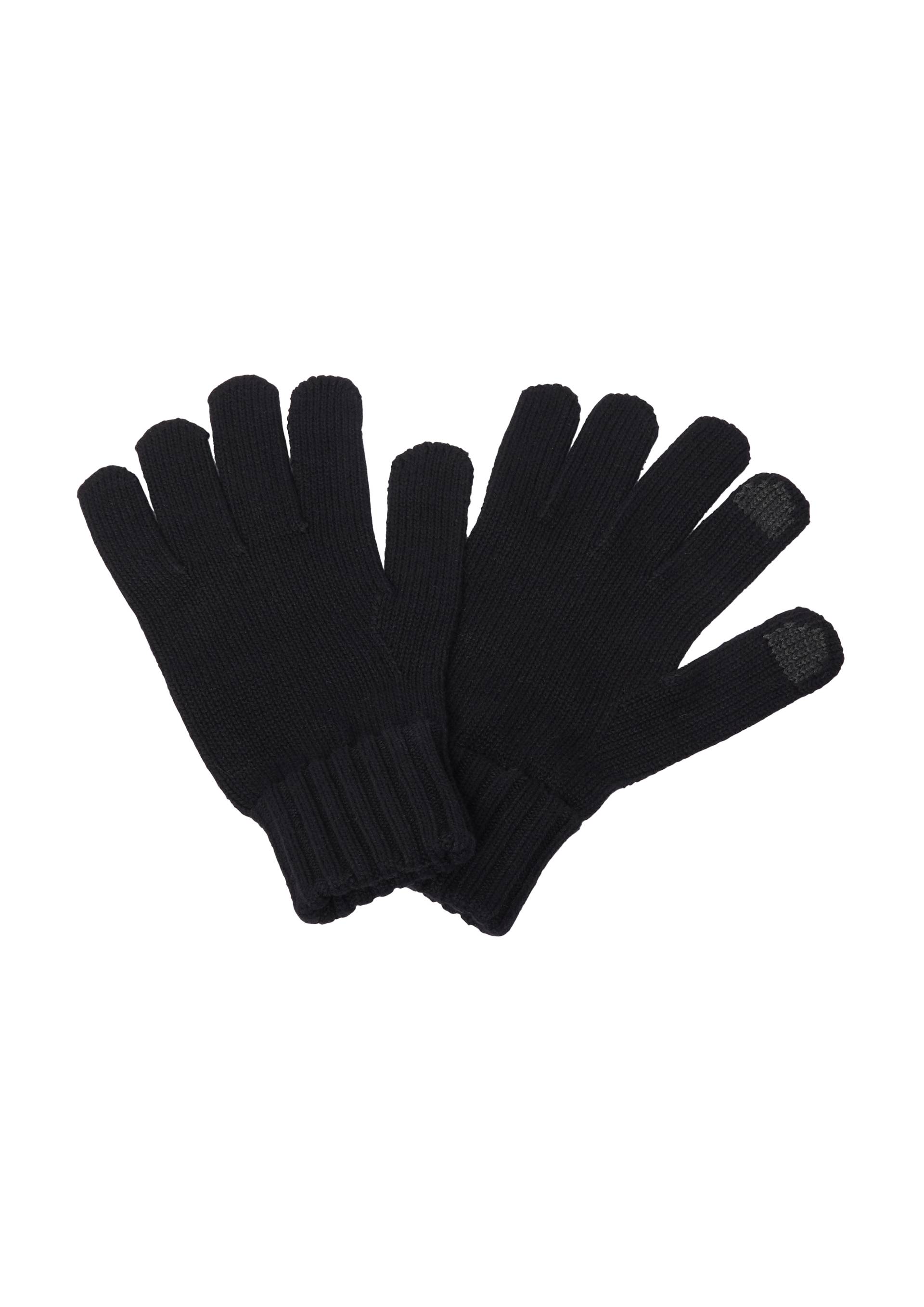 s.Oliver - Strickhandschuhe mit Smartphone-Funktion an Daumen und Zeigefinger, Herren, schwarz s.Oliver - Strickhandschuhe mit Smartphone-Funktion an Daumen und Zeigefinger, Herren, schwarz von s.Oliver
