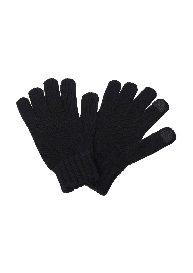 s.Oliver - Strickhandschuhe mit Smartphone-Funktion an Daumen und Zeigefinger, Herren, schwarz s.Oliver - Strickhandschuhe mit Smartphone-Funktion an Daumen und Zeigefinger, Herren, schwarz von s.Oliver