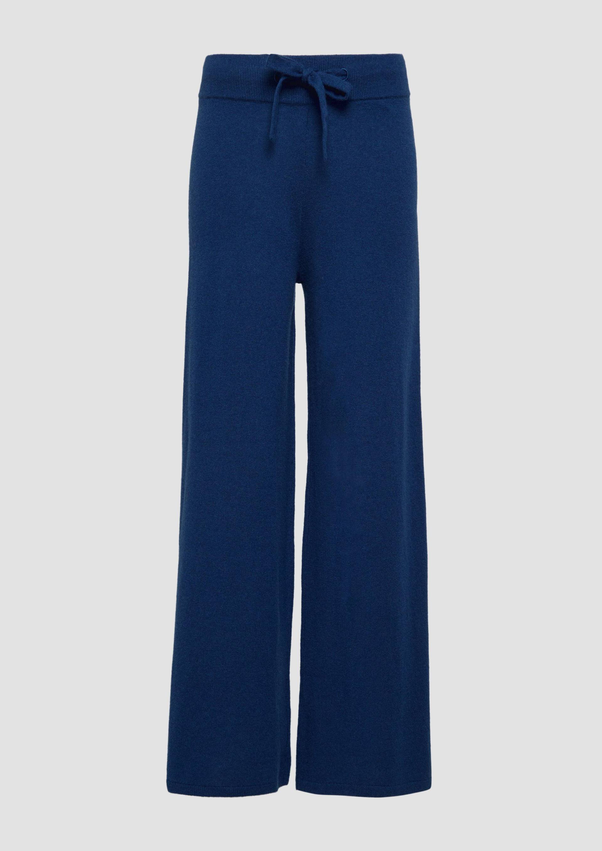 s.Oliver - Strickhose aus Kaschmirmix mit seitlichem Ripp-Detail, Damen, blau s.Oliver - Strickhose aus Kaschmirmix mit seitlichem Ripp-Detail, Damen, blau von s.Oliver