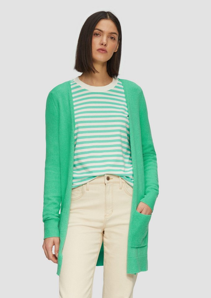 s.Oliver Strickjacke Strickjacke mit Rippbündchen von s.Oliver