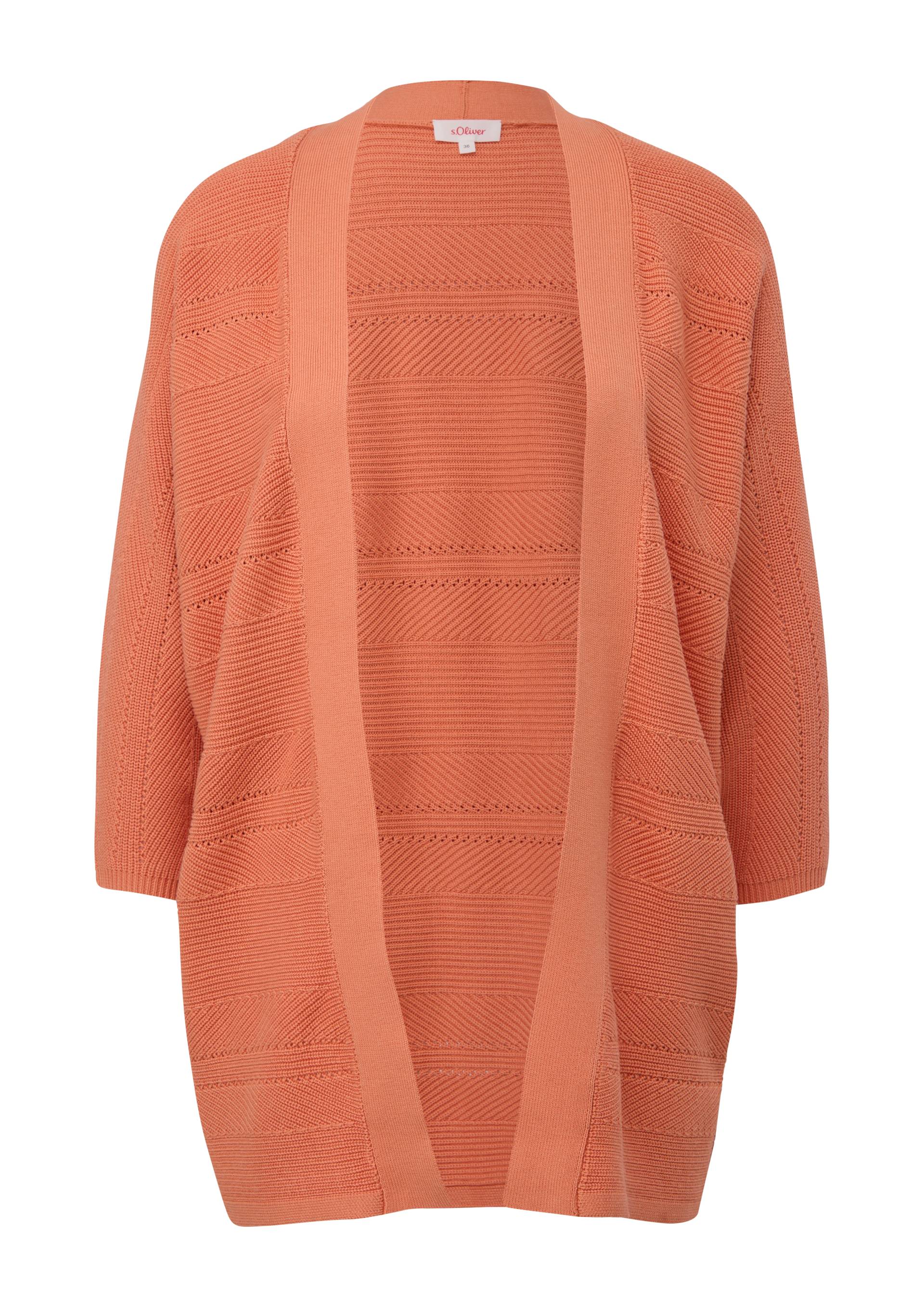 s.Oliver - Strickjacke aus Viskosemix, Damen, Orange von s.Oliver