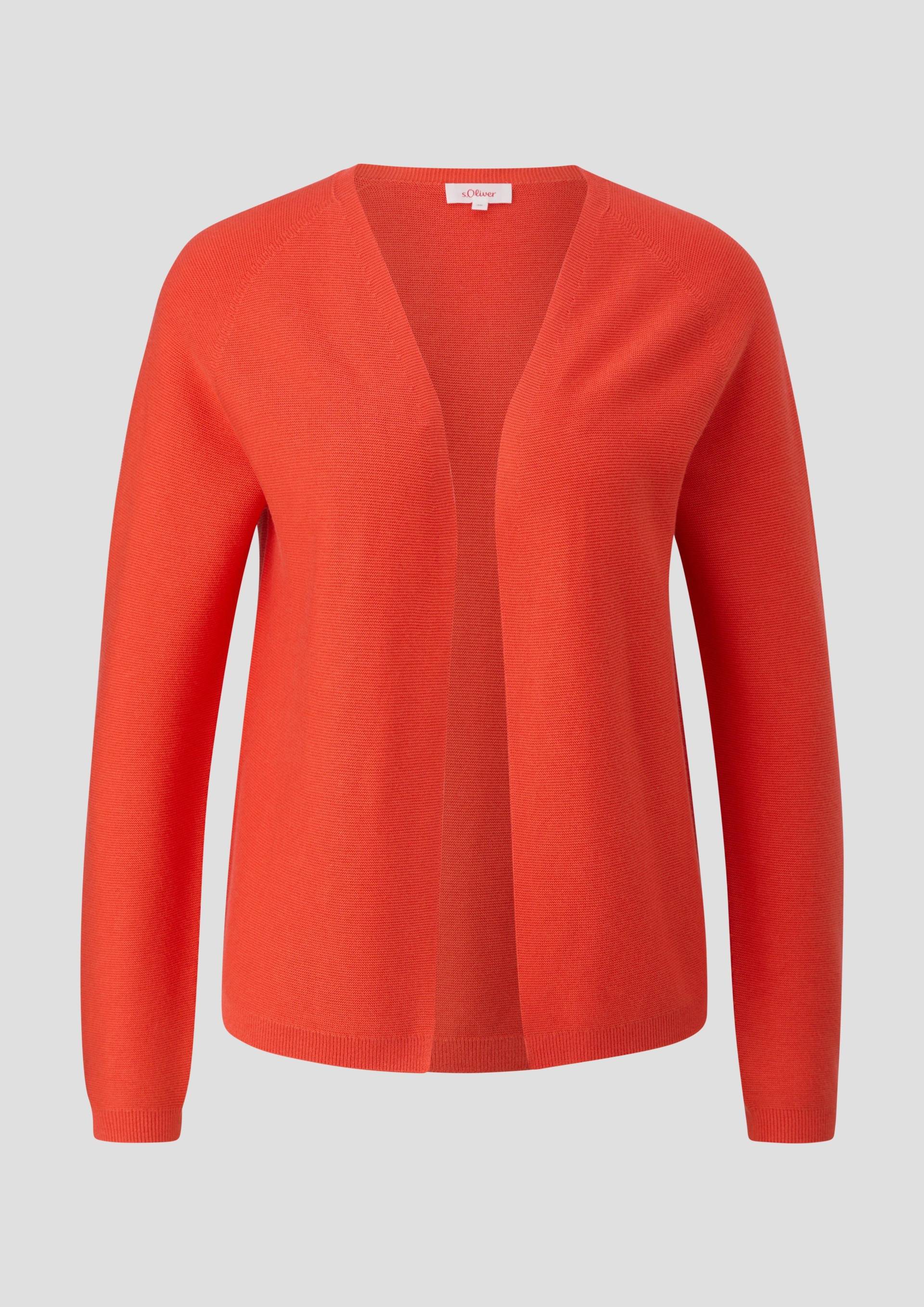 s.Oliver - Strickjacke aus Viskosemix, Damen, Orange von s.Oliver