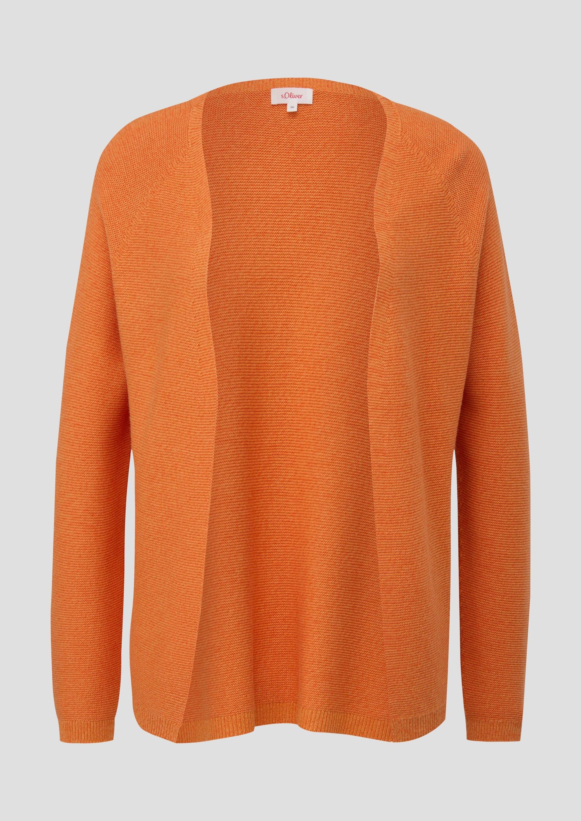 s.Oliver - Strickjacke aus Viskosemix, Damen, Orange von s.Oliver