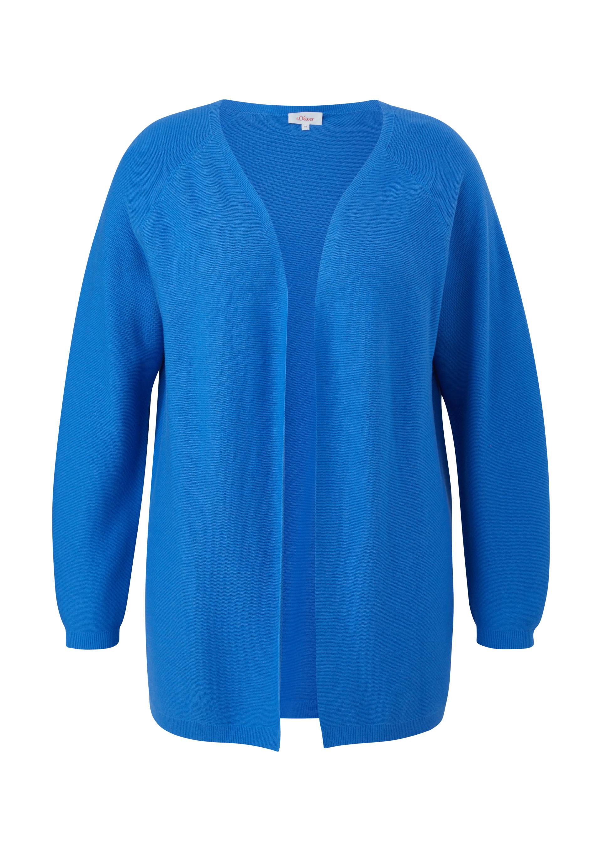 s.Oliver - Strickjacke aus Viskosemix, Damen, blau von s.Oliver