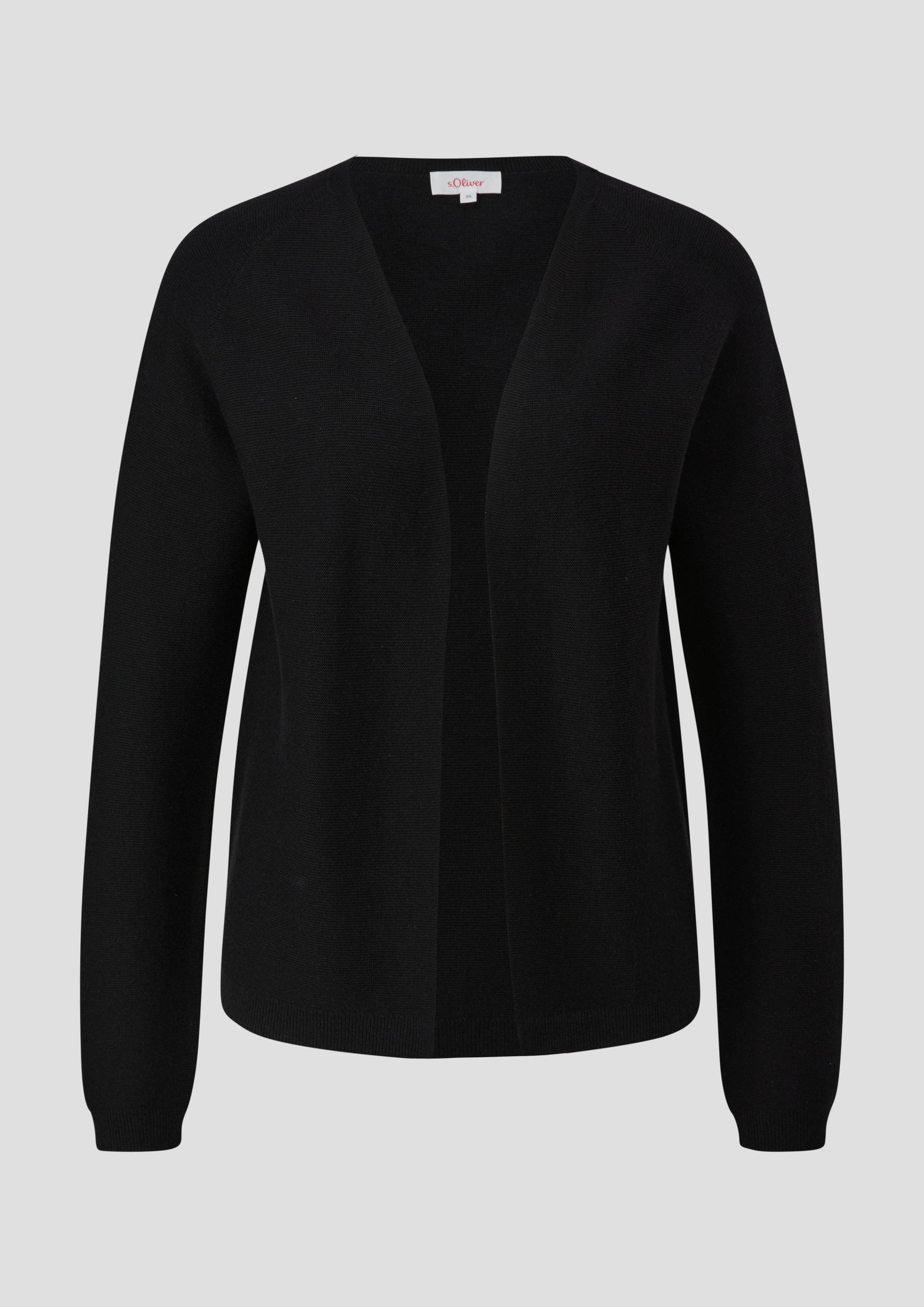 s.Oliver - Strickjacke aus Viskosemix, Damen, schwarz von s.Oliver